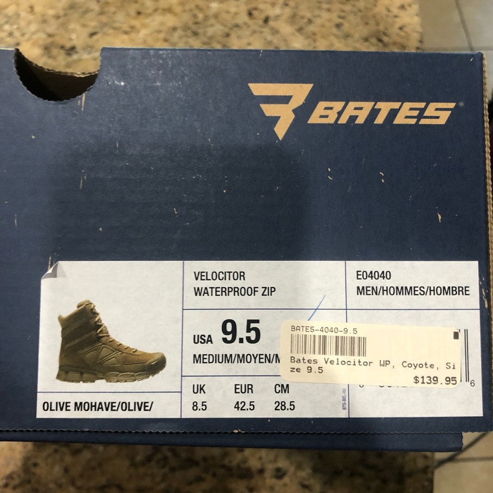 Bates Velocitor Waterproof Side-Zip Boots Like New